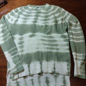 Large Time And True Tie Dye Woman's Sweater with thumb holes.